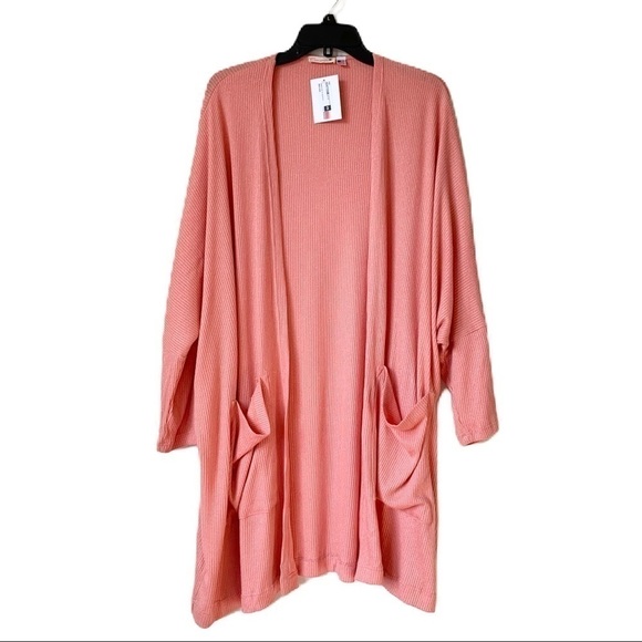 MARONIE Anthropologie Oversized Ribbed Knit Dolman Open Cardigan Medium NEW - Picture 1 of 6